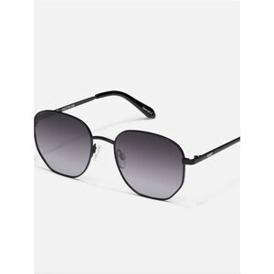 Quay Australia Big Time Round Polarized Sunglasses- Black Frame/Smoke Lens